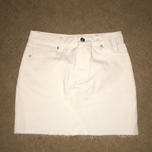 White jean skirt